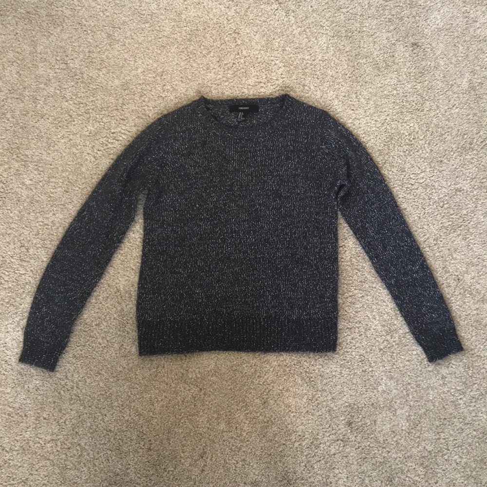 Grey Sparkly Women’s Forever 21 Crewneck Sweater